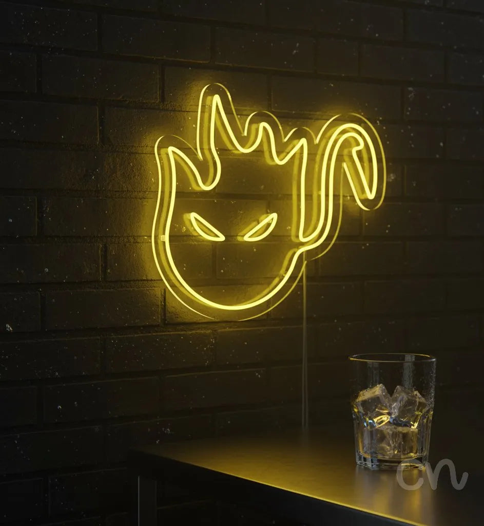 Devil Face LED Neon Sign for Gaming Room Decor