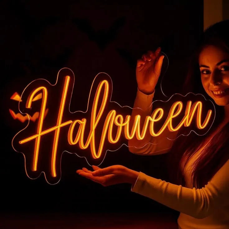 Happy Halloween LED Neon Sign for Spooky Party Decor