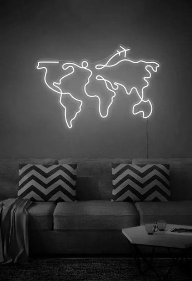 World Map Neon Sign for Modern Home & Office Decor (Copy)