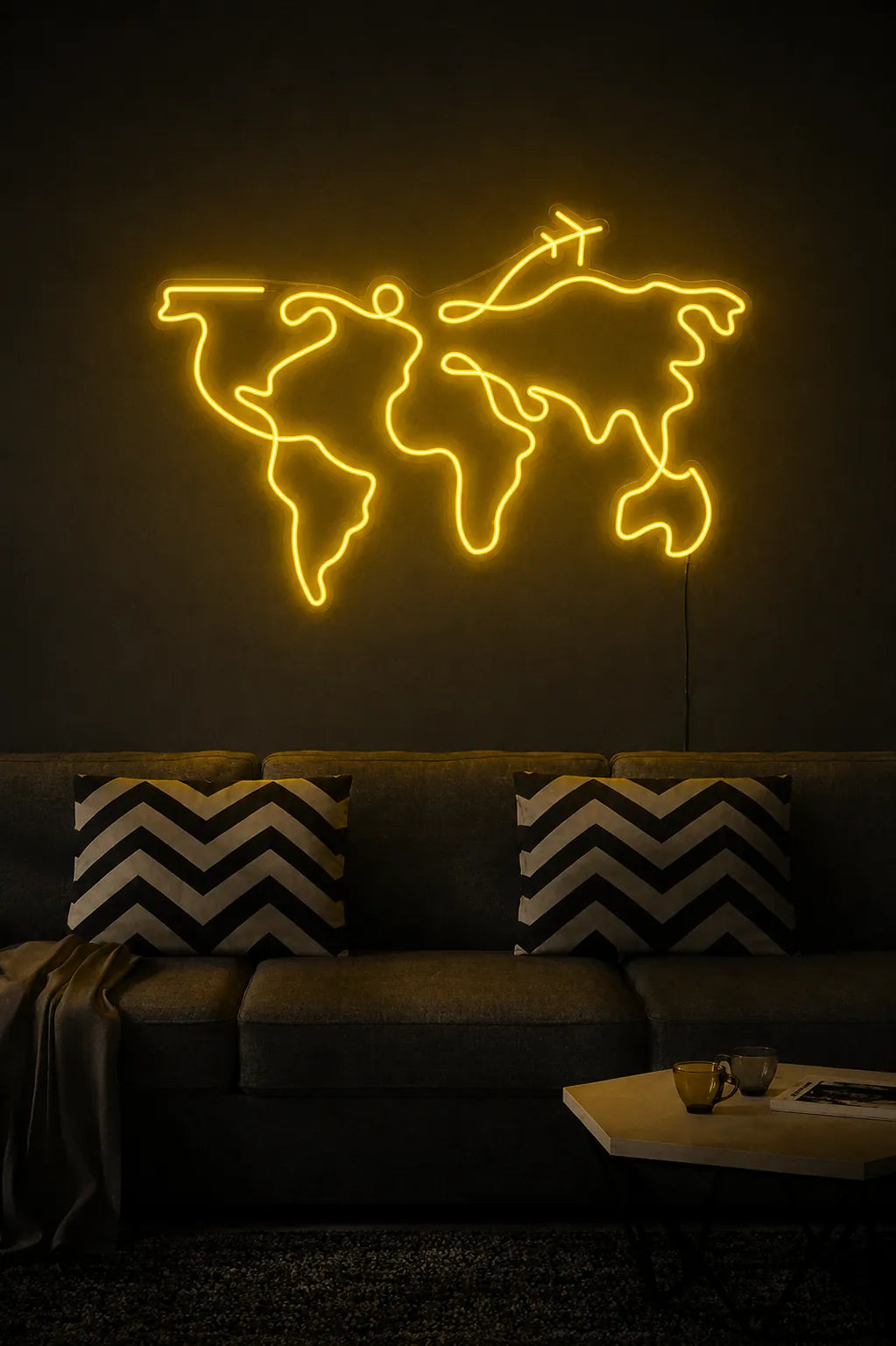 World Map Neon Sign for Modern Home & Office Decor (Copy)
