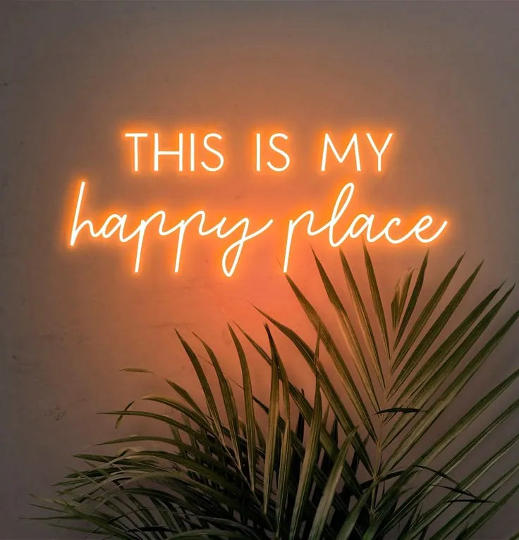 This Is My Happy Place LED Neon Sign for Home Decor