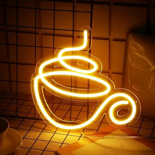 Coffee Lover Neon Light Wall Art for Home