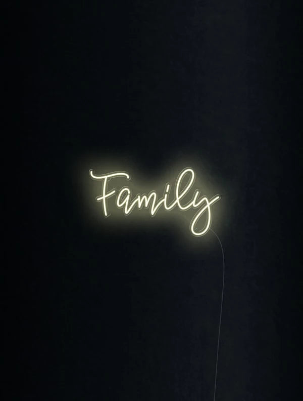 Family LED Neon Sign for Living Room Wall Decor