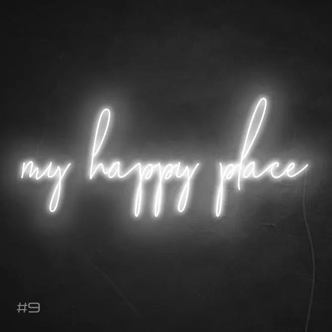 My Happy Place Neon Light Wall Art for Home