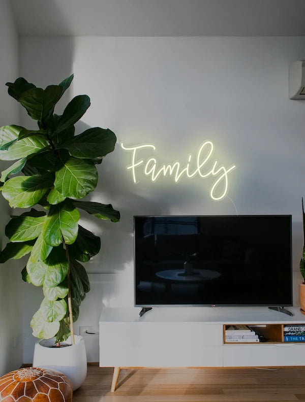 Family LED Neon Sign for Living Room Wall Decor