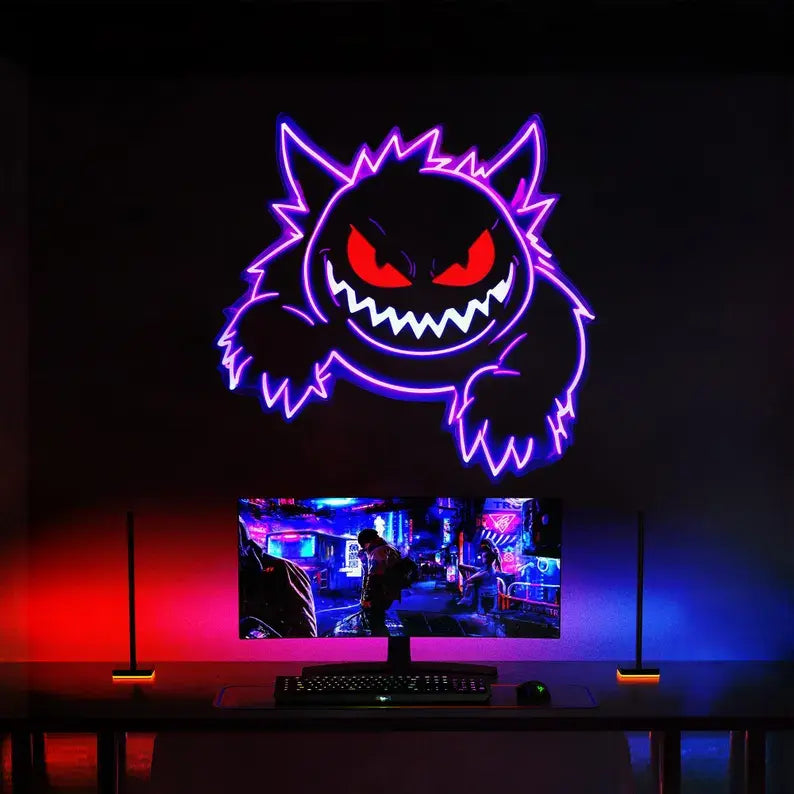 Gaming Monster LED Neon Sign for Gamer Room Decor
