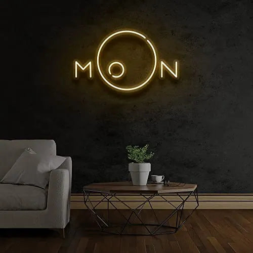 Moon Shape LED Neon Light for Home, Café & Studio Decor