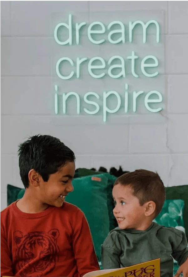Dream Create Inspire LED Neon Sign for Home & Office Decor