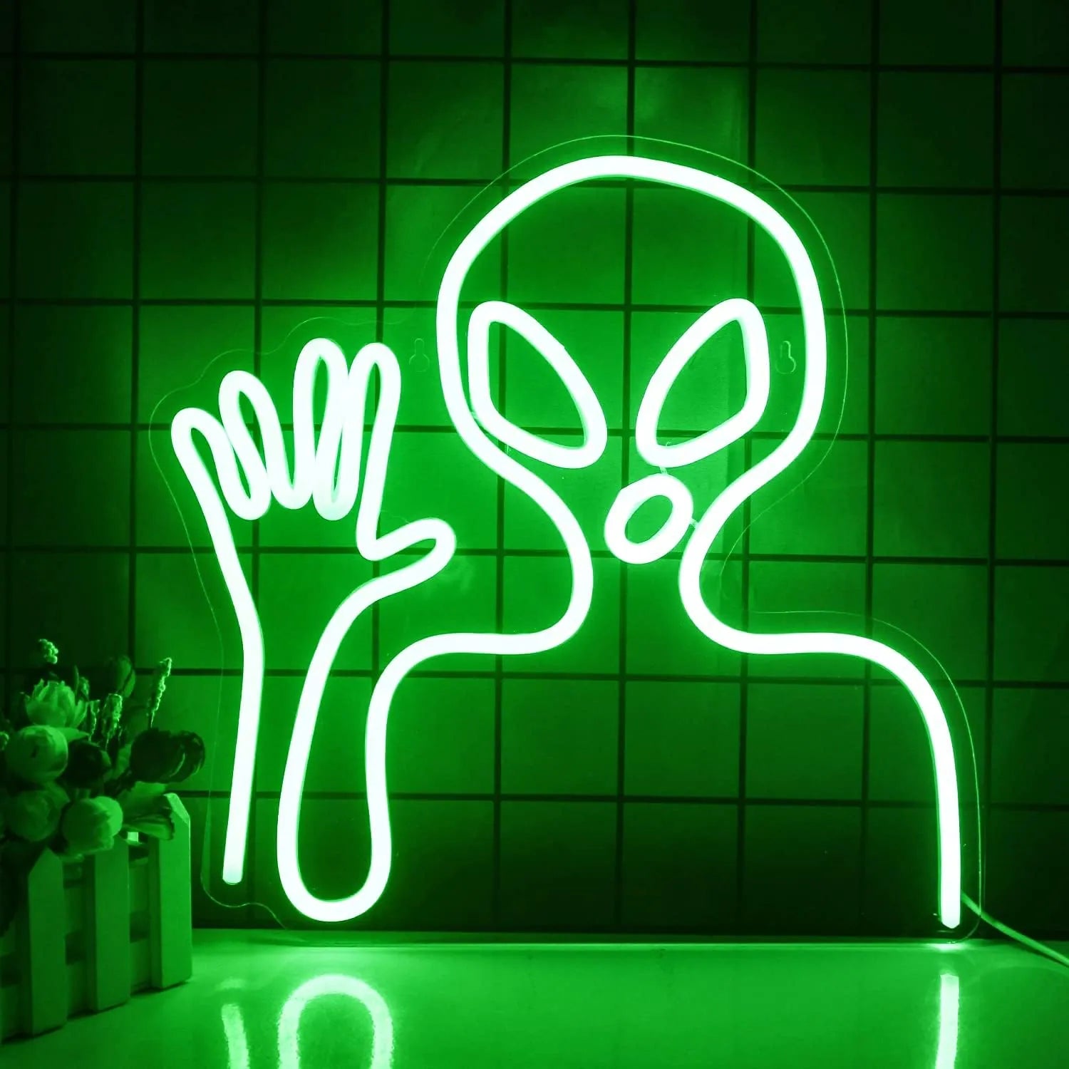 Alien LED Neon Sign for Gaming Room & Bedroom Decor