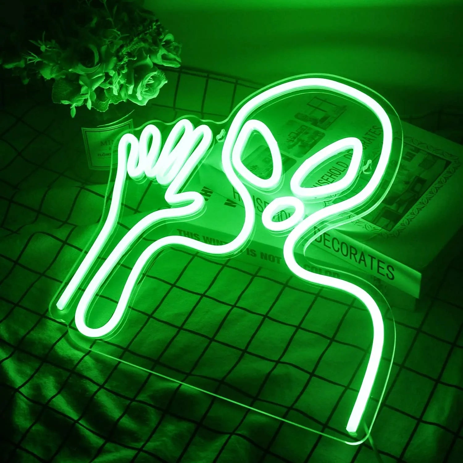 Alien LED Neon Sign for Gaming Room & Bedroom Decor