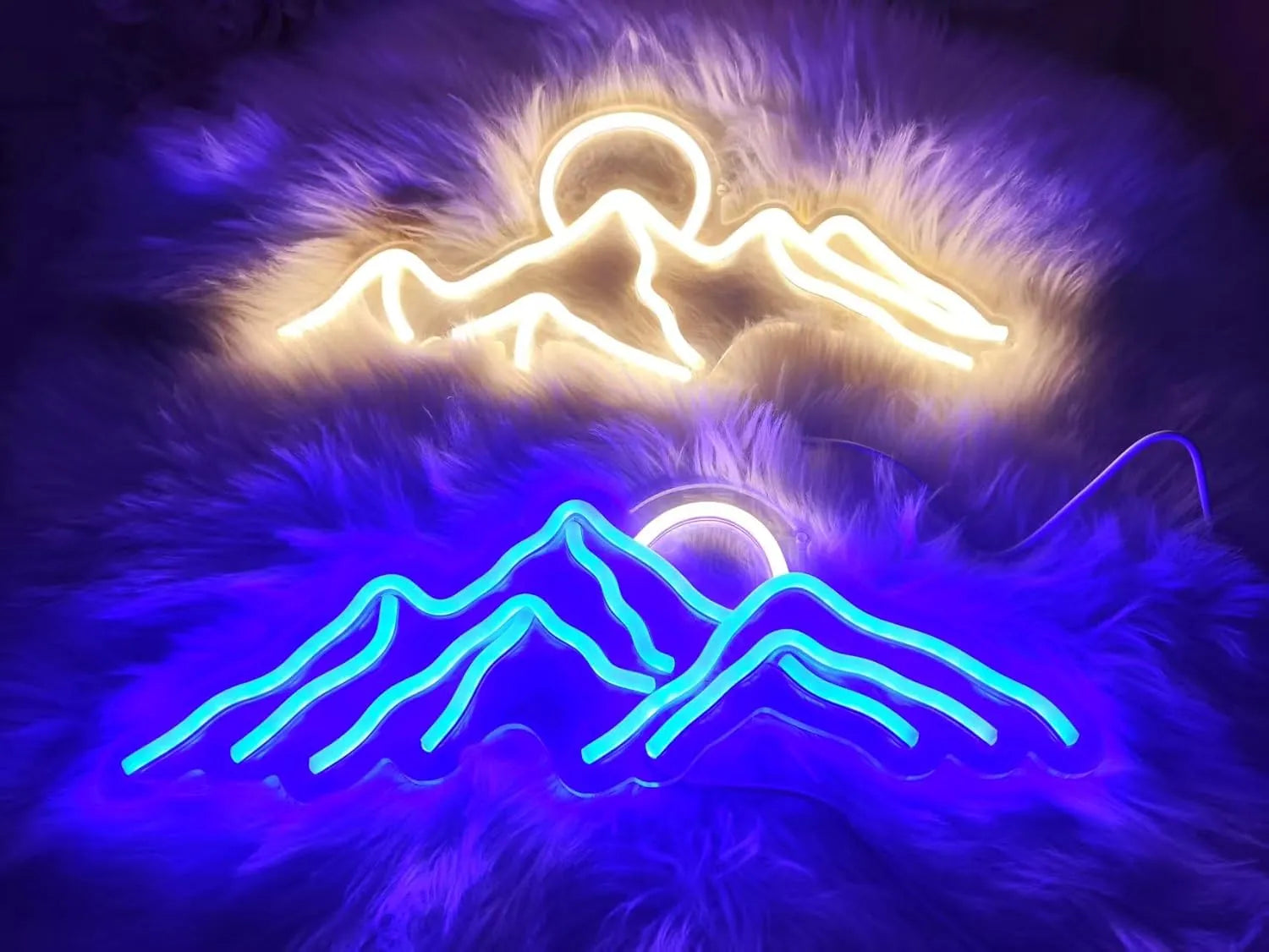 Mountain Landscape LED Neon Sign for Home & Office Decor