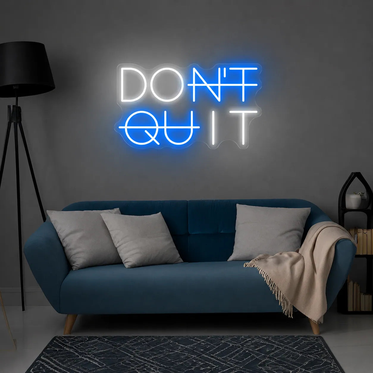 Motivational Don't Quit Neon Light for Study Room and Workspace