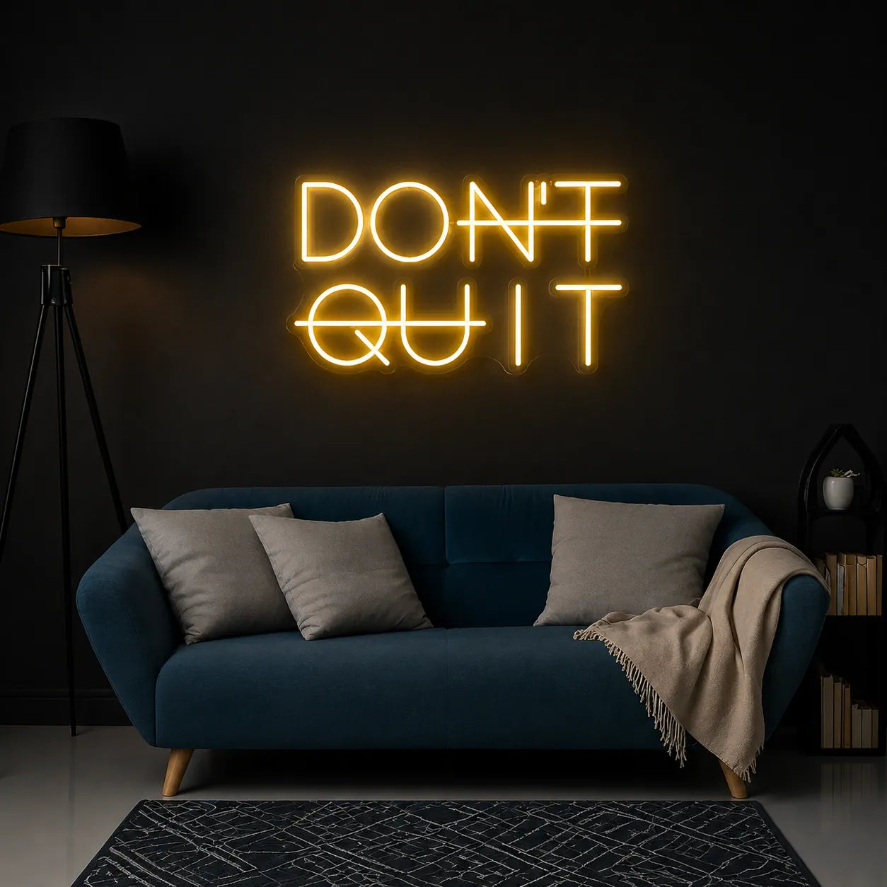Motivational Don't Quit Neon Light for Study Room and Workspace