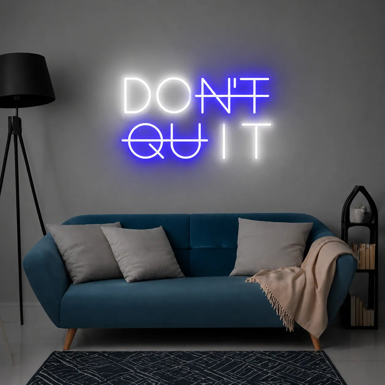 Motivational Don't Quit Neon Light for Study Room and Workspace