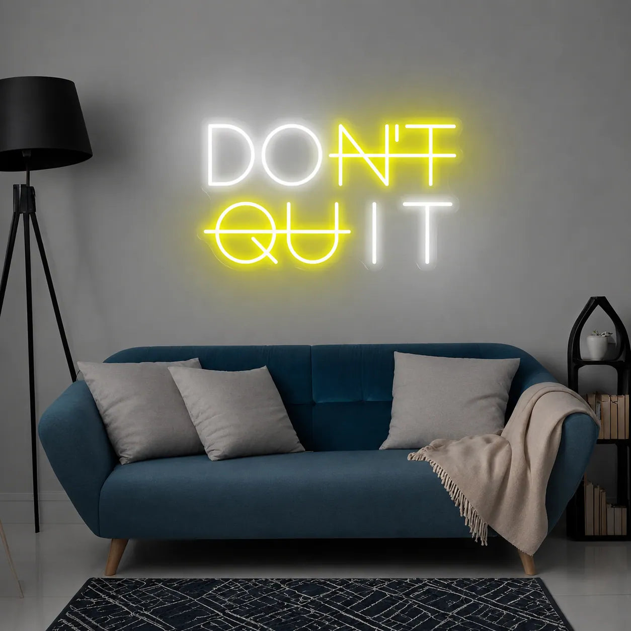 Motivational Don't Quit Neon Light for Study Room and Workspace