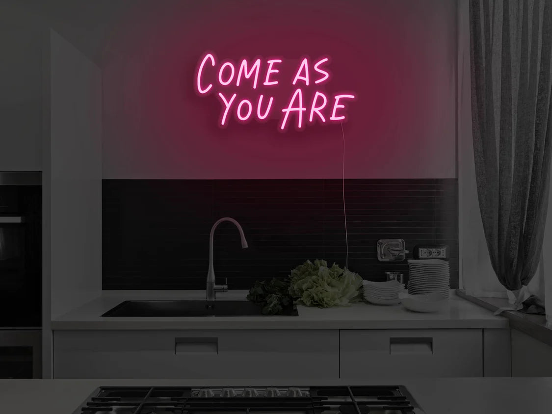 Come As You Are LED Neon Sign for Home & Office Decor