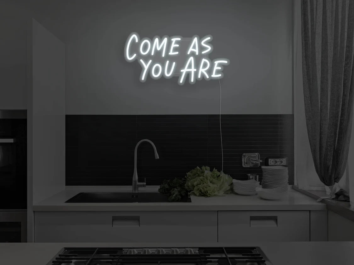 Come As You Are LED Neon Sign for Home & Office Decor