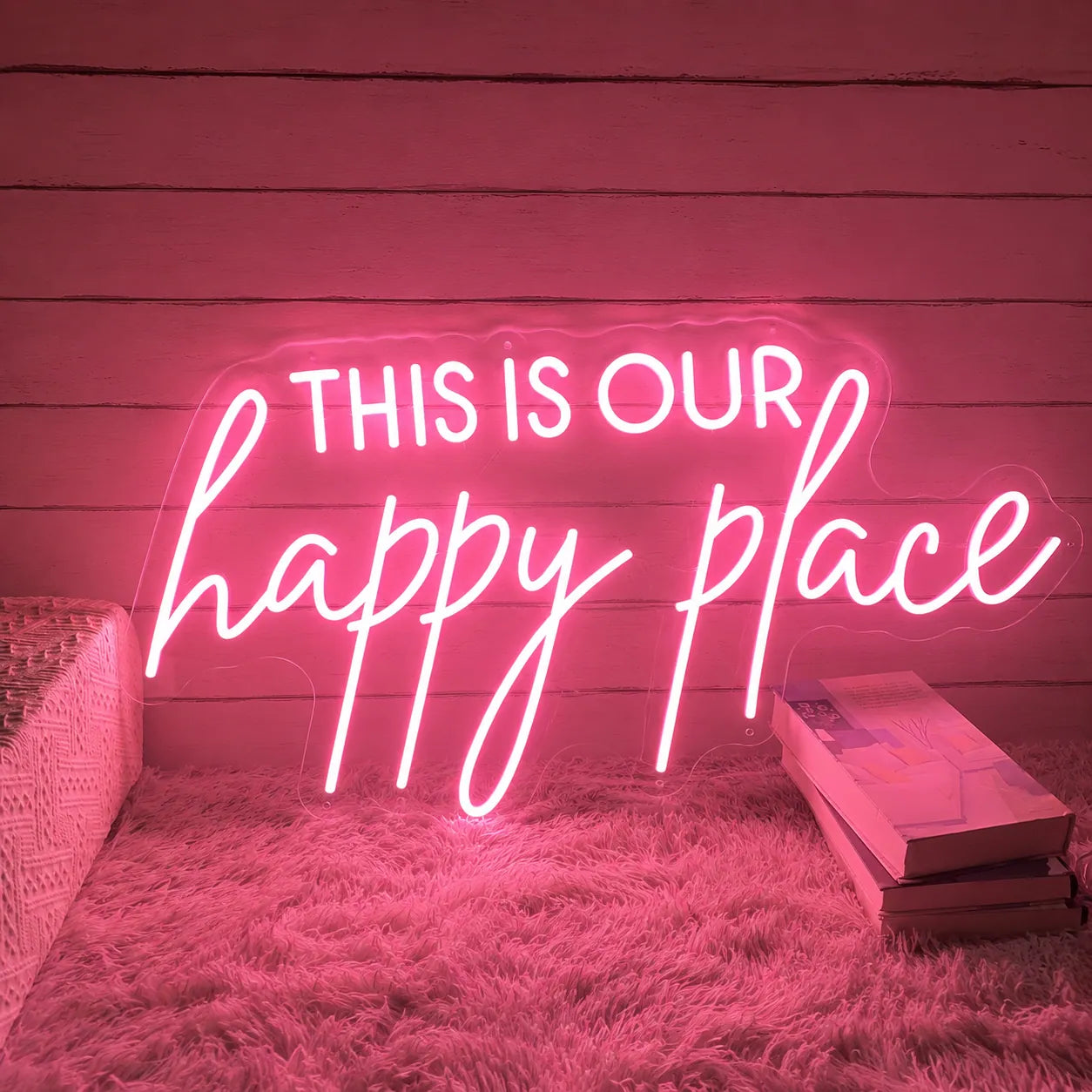 This Is Our Happy Place LED Neon Sign for Home Decor