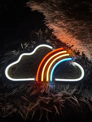 Rainbow Cloud LED Neon Sign for Bedroom & Home Decor