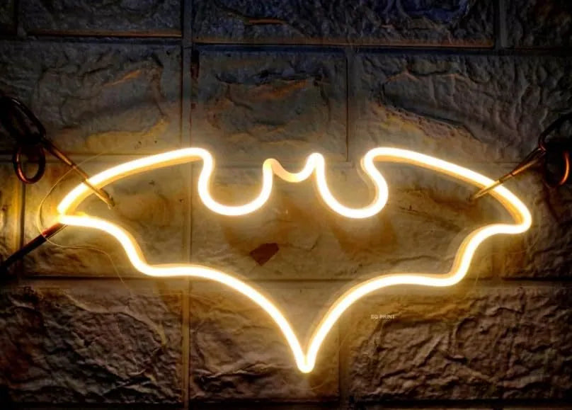 Batman Logo LED Neon Sign for Bedroom & Gaming Room Decor