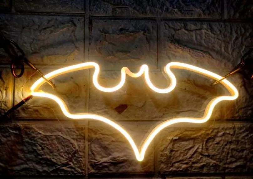 Batman Logo LED Neon Sign for Bedroom & Gaming Room Decor