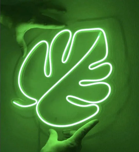 Monstera Leaf LED Neon Sign for Home & Bedroom Decor