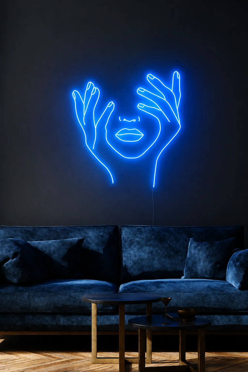 Abstract Face LED Neon Sign for Bedroom & Beauty Salon Decor