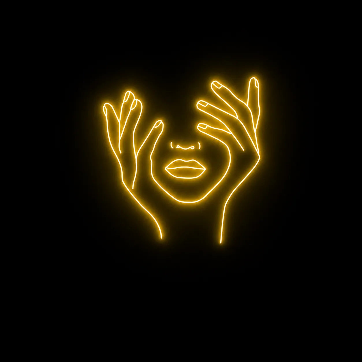 Abstract Face LED Neon Sign for Bedroom & Beauty Salon Decor