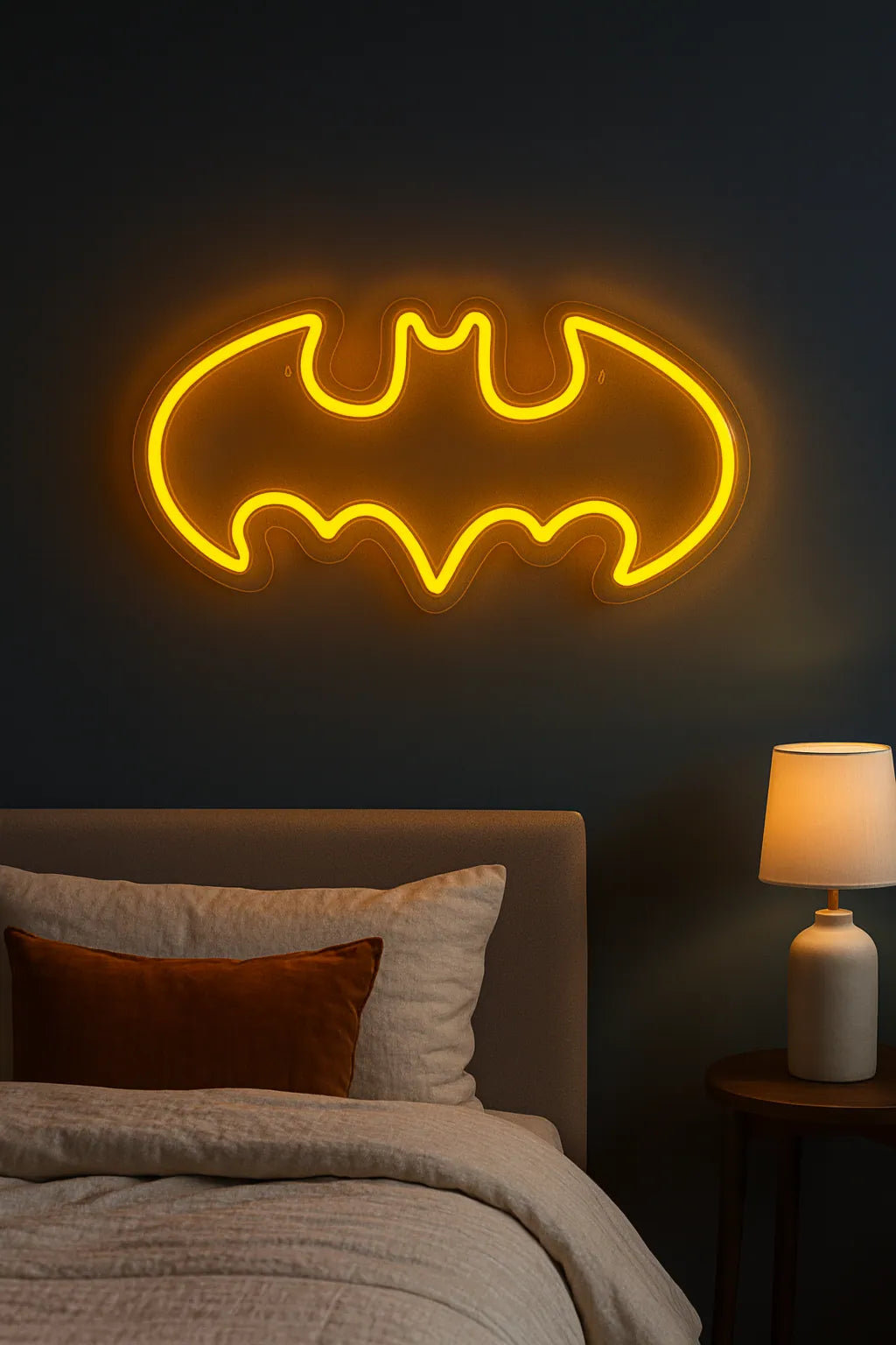 Batman Logo LED Neon Sign for Gaming Room & Bedroom Decor