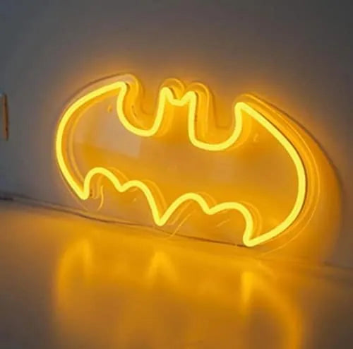 Batman Logo LED Neon Sign for Gaming Room & Bedroom Decor