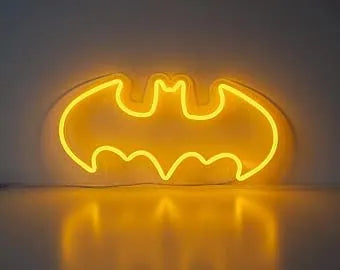 Batman Logo LED Neon Sign for Gaming Room & Bedroom Decor