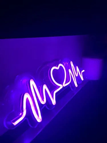 Heart Pulse LED Neon Wall Decor for Couples & Home Styling