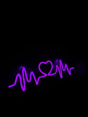 Heart Pulse LED Neon Wall Decor for Couples & Home Styling