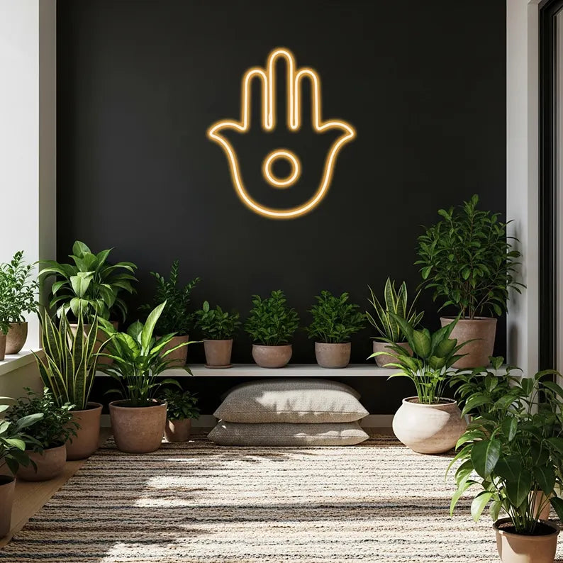 Hamsa Hand Neon Sign LED Light