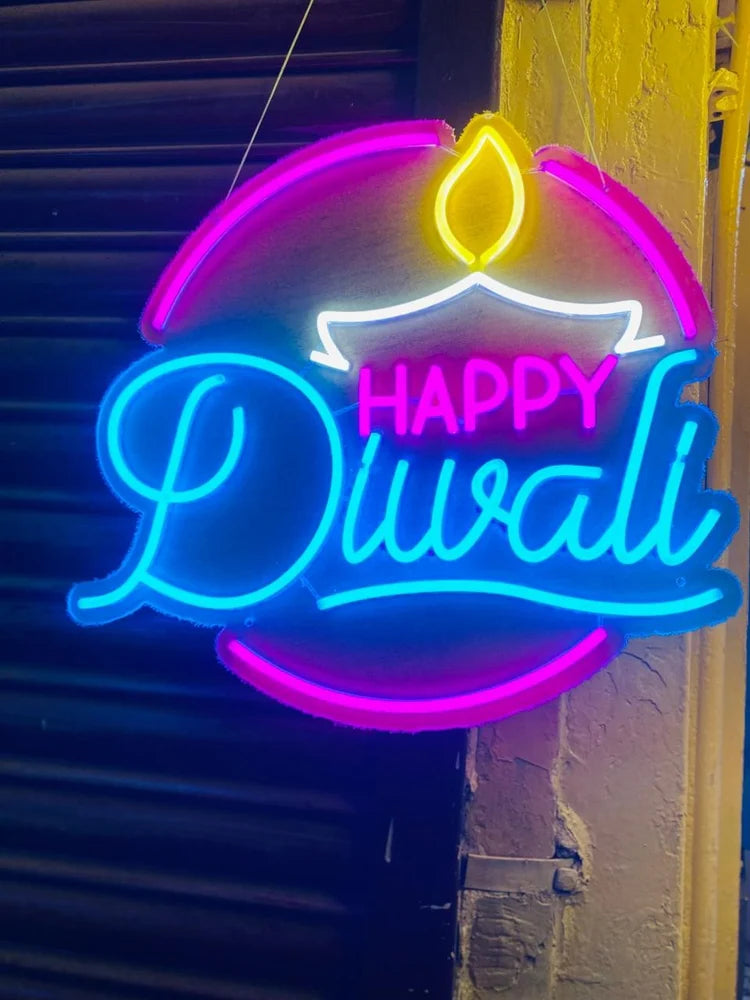 Happy Diwali Neon Lights