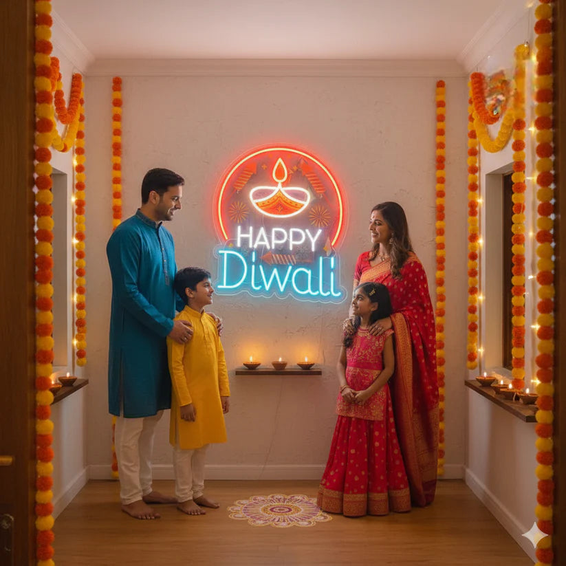 Happy Diwali Premium Custom Neon Lights