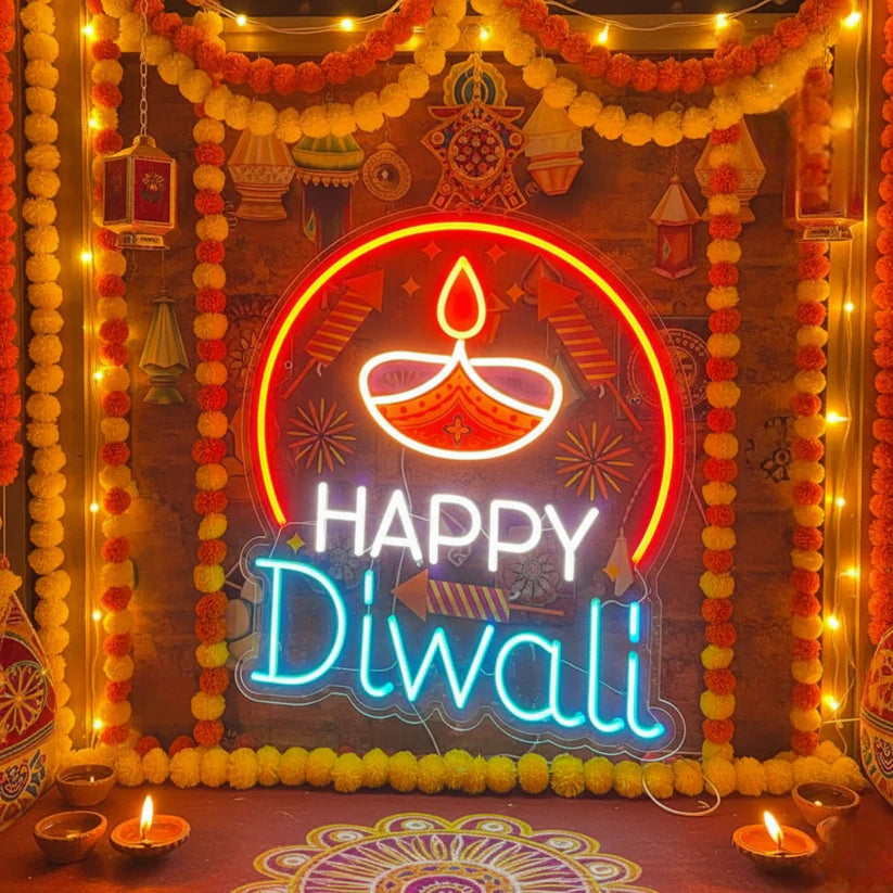 Happy Diwali Premium Custom Neon Lights