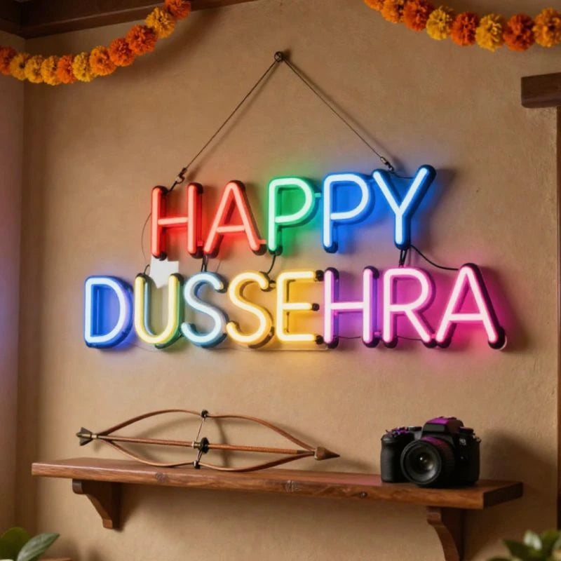 Happy Dussehra Neon LED Sign