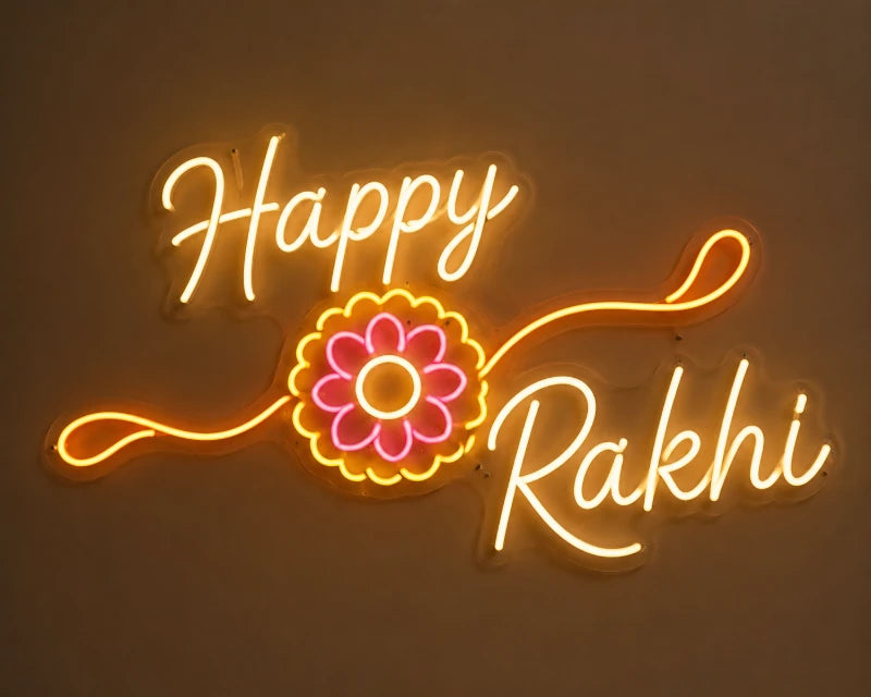 Happy Rakhi Neon LED Sign