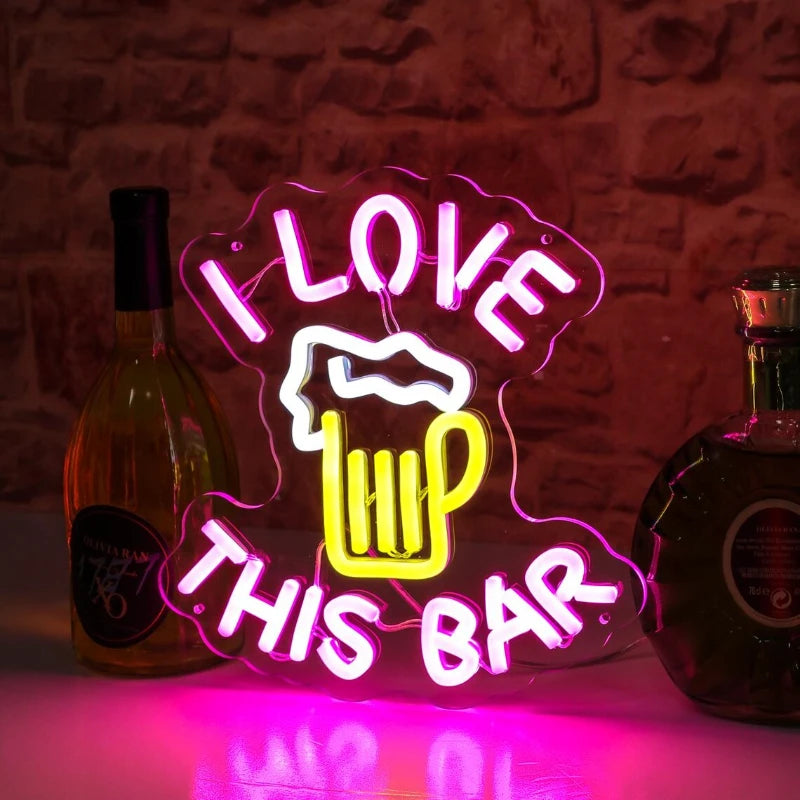 I LOVE This BAR Neon Sign