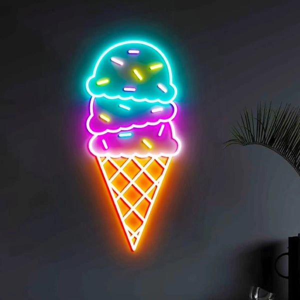 Ice Cream Neon LED UV Sign