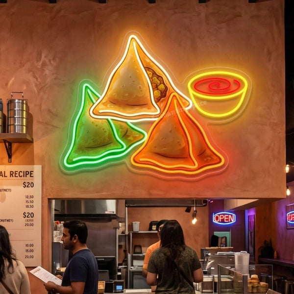 Indian Snack LED Wall Light With Chutney Sauce