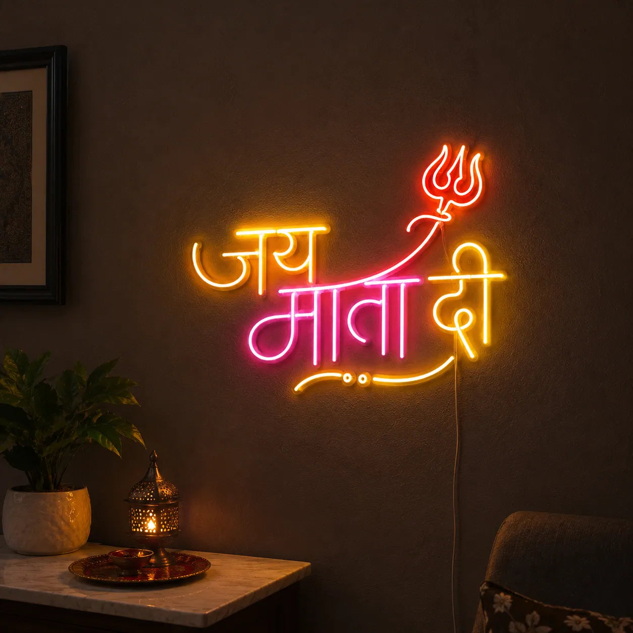 Jai Mata Di Neon LED Light