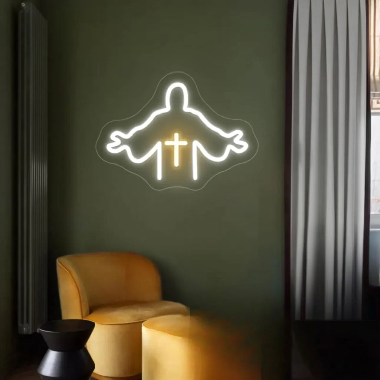 Jesus and Cross Neon Sign