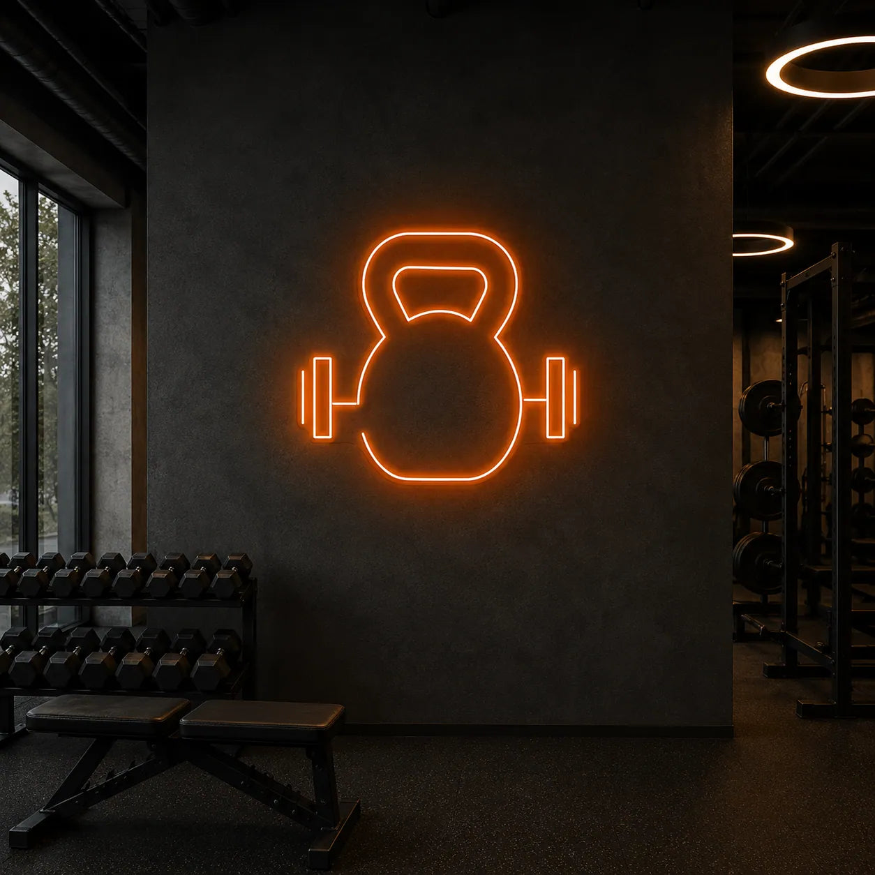 Kettlebell and Dumbbell LED Neon Sign