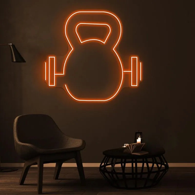 Kettlebell and Dumbbell LED Neon Sign
