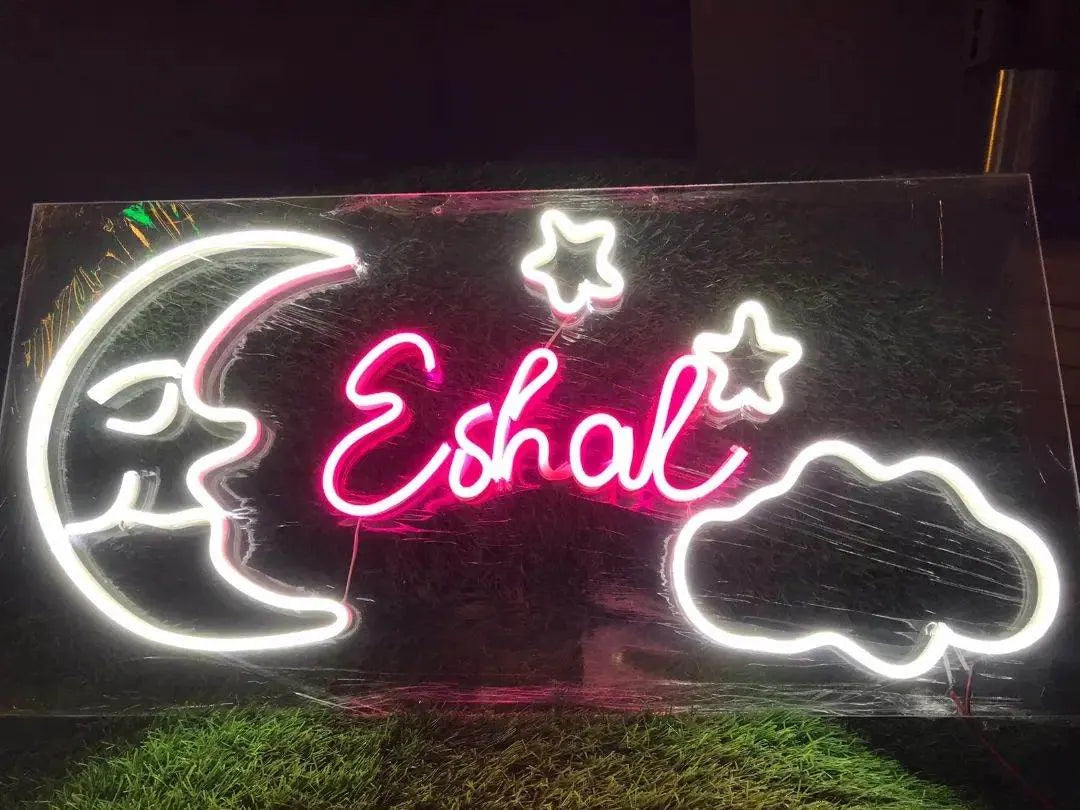 Kids Neon Name Heart Sign