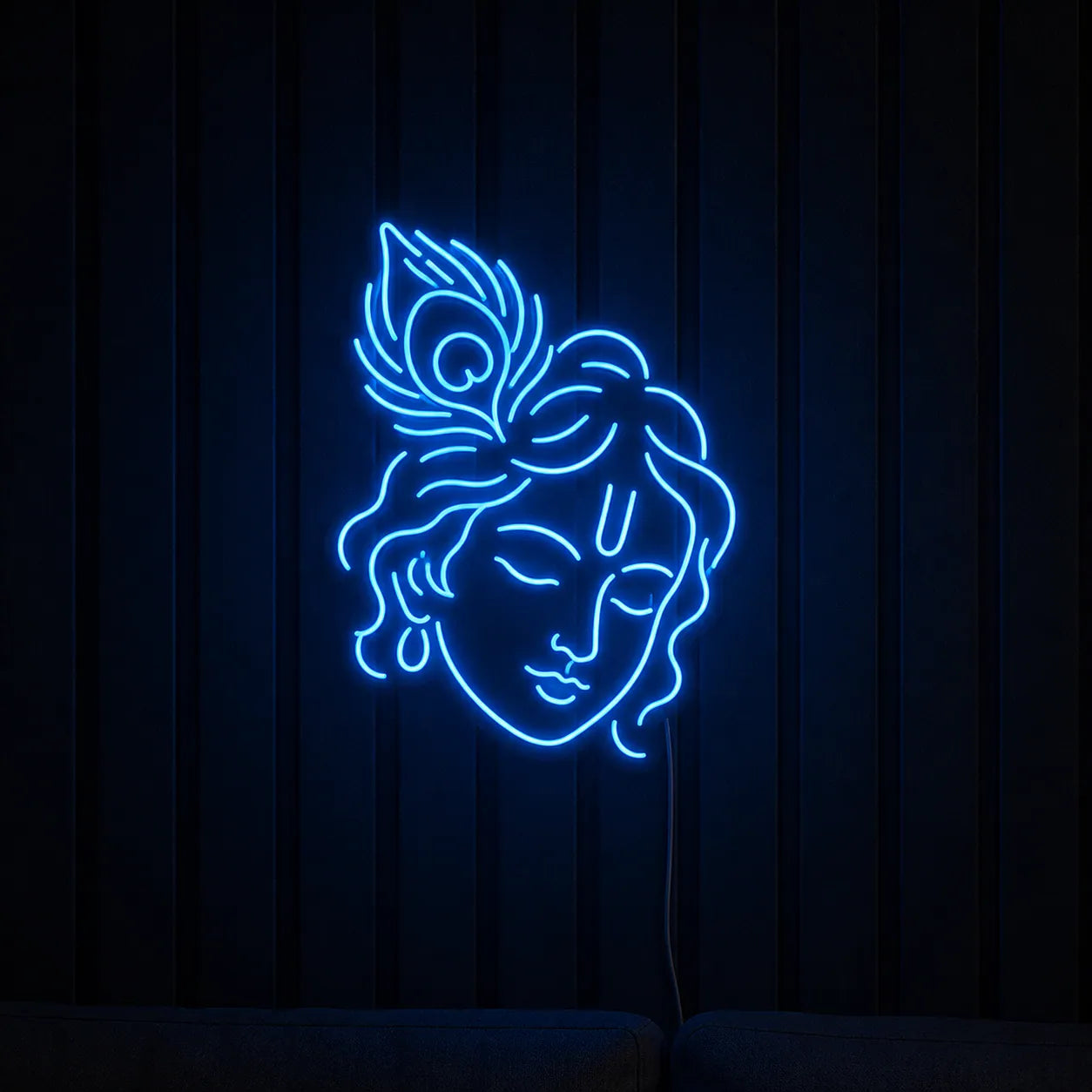 Krishna Face Neon LED Sign