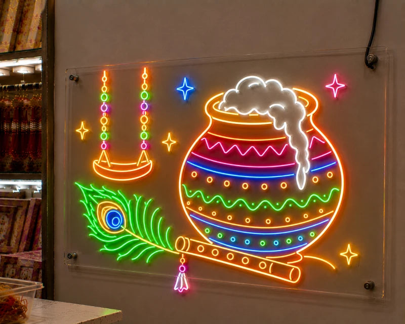 Krishna Janmashtami Neon Light Sign