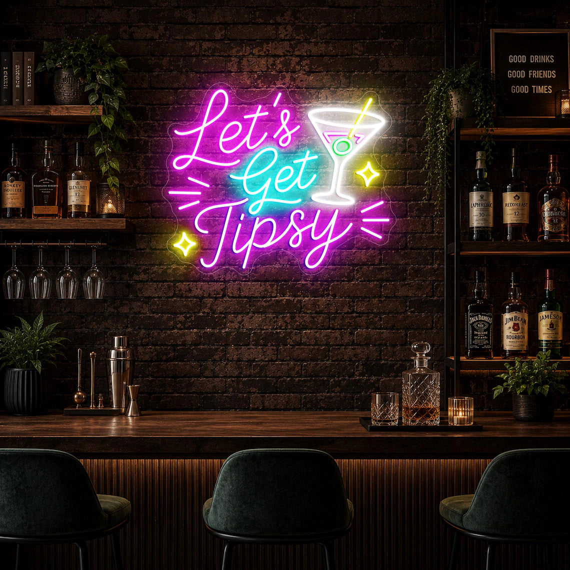 Let's Get Tipsy LED Neon Sign